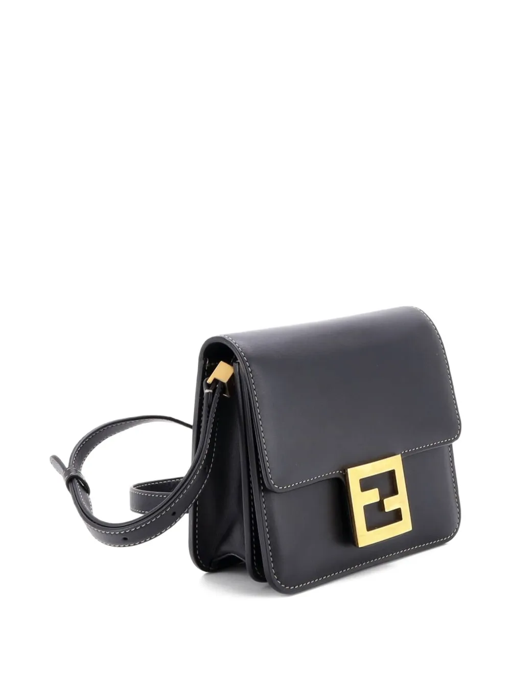  Fendi Pre-owned Fab Leather Shoulder Bag - Black 