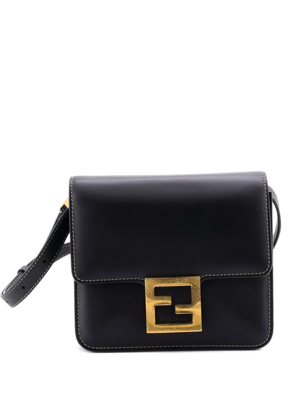 Fendi Pre-Owned Fab Leather shoulder bag - Nero