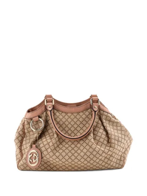 Gucci Pre-Owned Sukey Diamante Canvas with Leather Medium tote bag