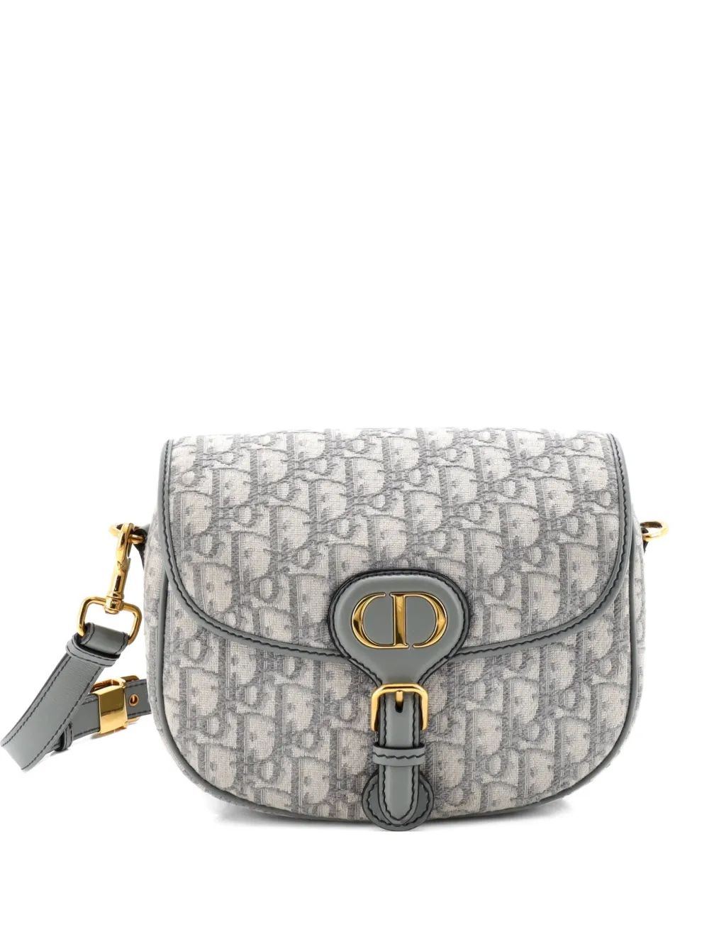 Christian Dior Pre-Owned Bobby Flap Bag Oblique Canvas Medium crossbody bag - Grigio