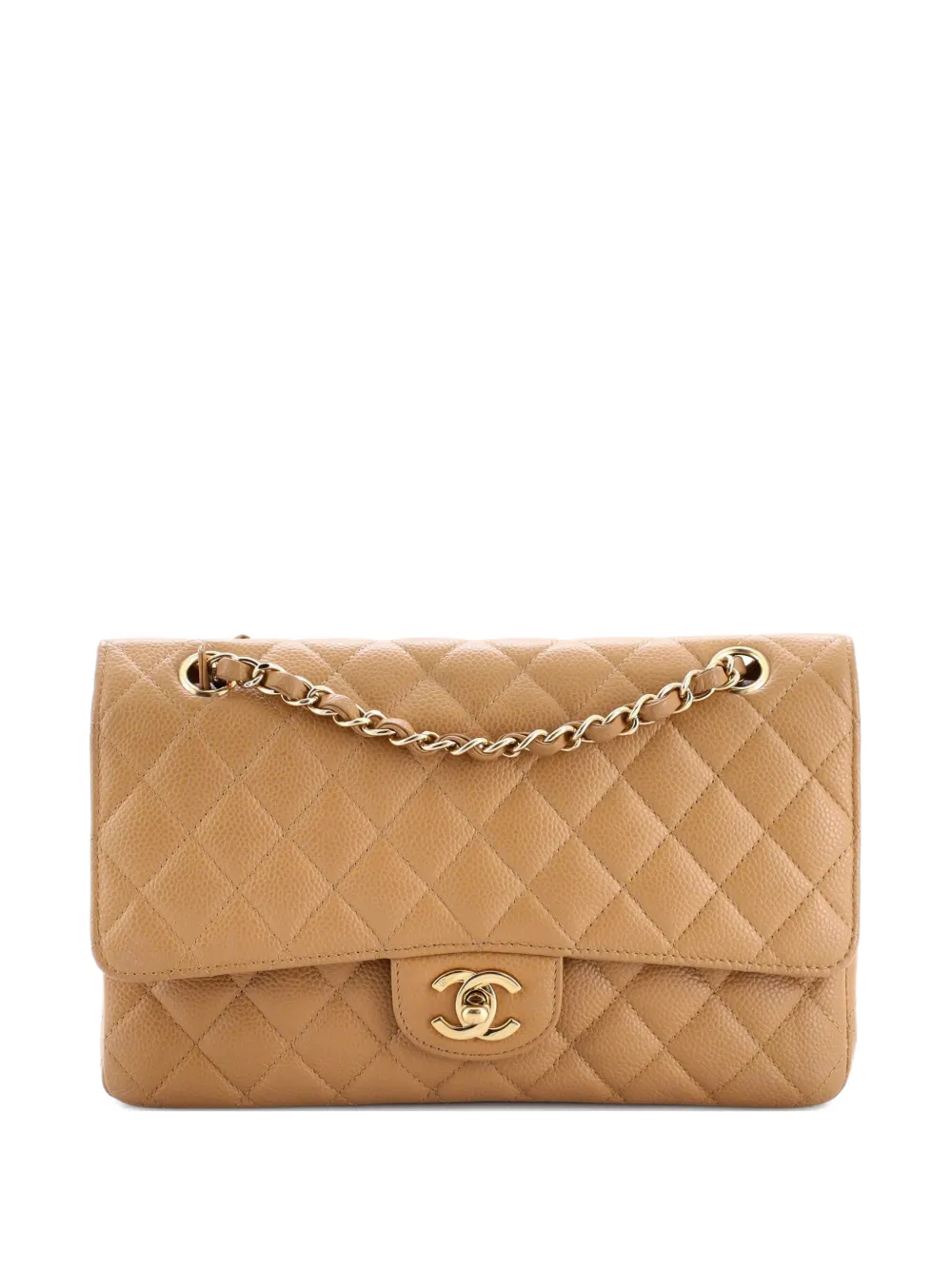 CHANEL Pre-Owned Classic Double Flap Bag Quilted Caviar Medium shoulder bag - Toni neutri