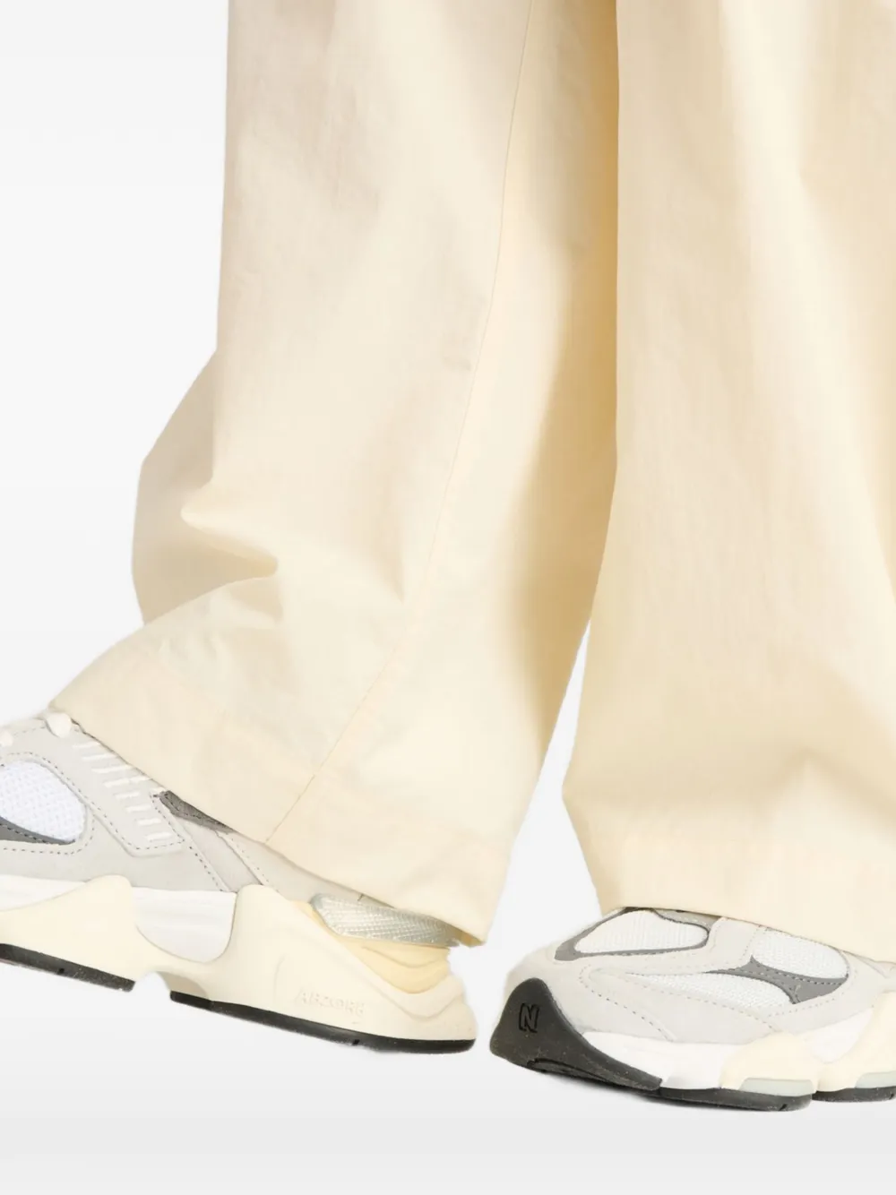 New Balance Twill geweven cargo palazzo broek Beige