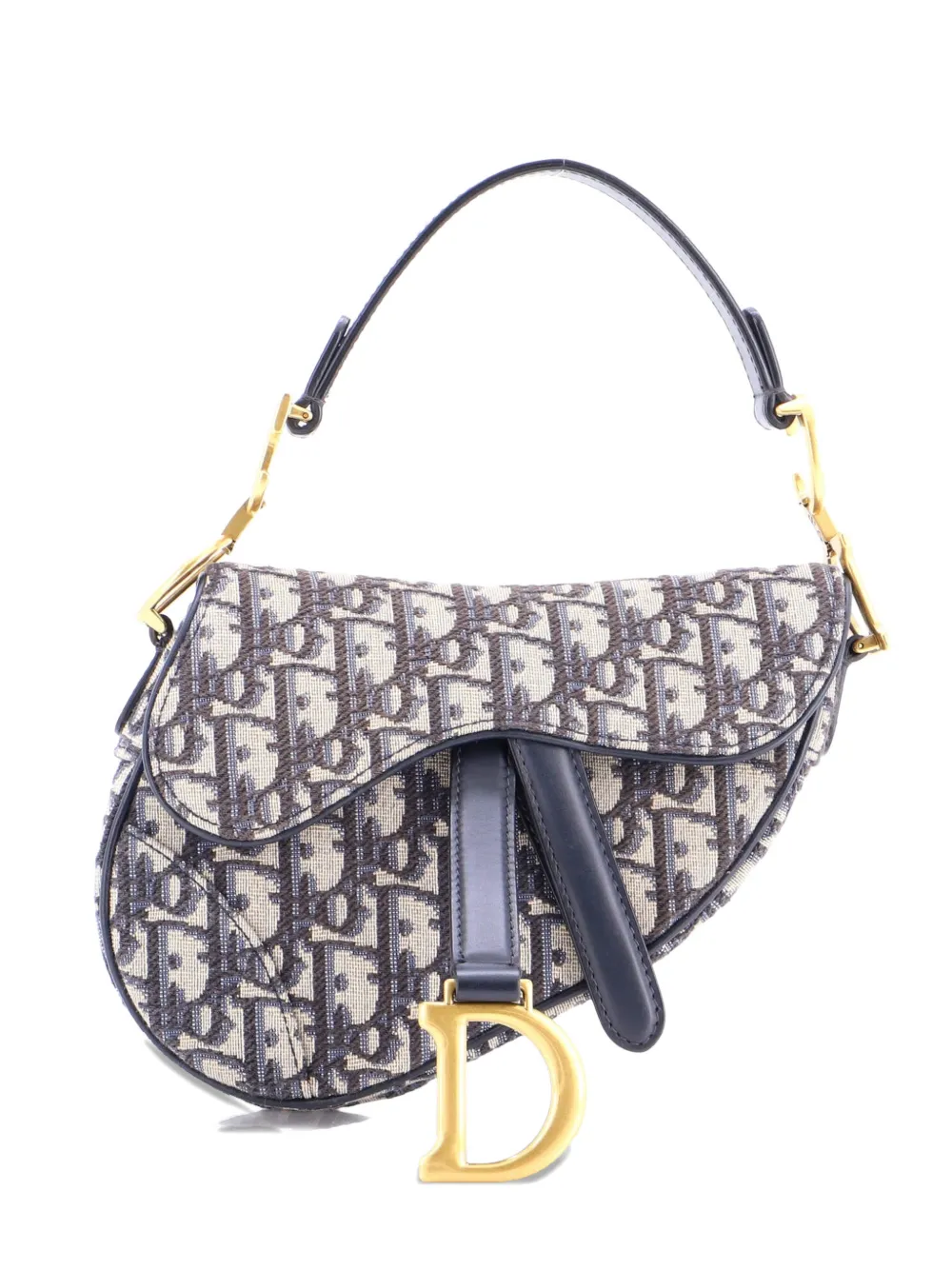 Christian Dior Pre-Owned Saddle Handbag Oblique Canvas Mini shoulder bag - Blu