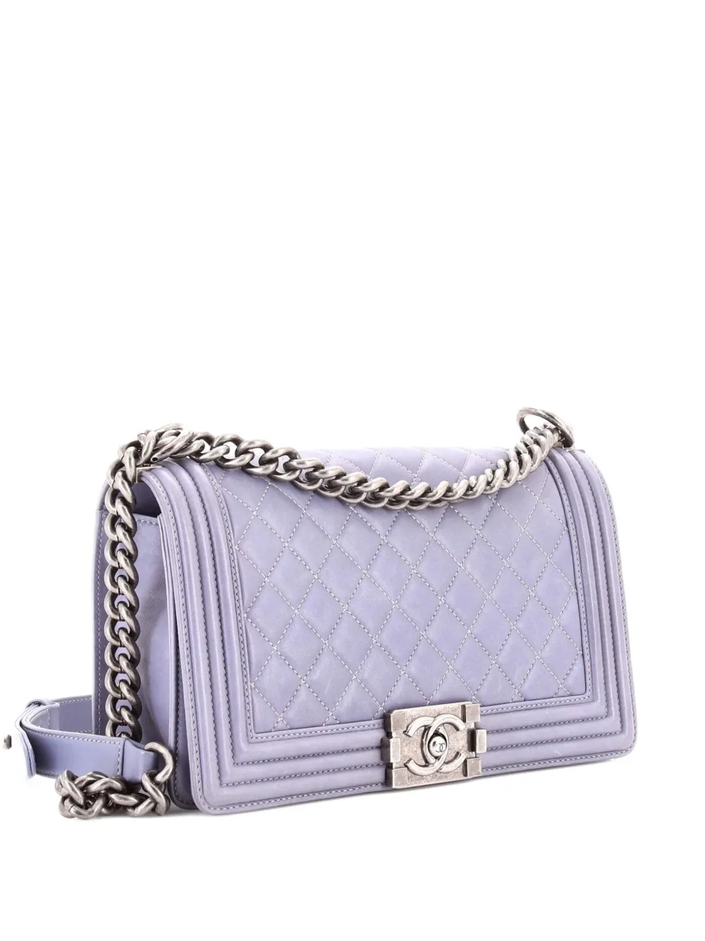 CHANEL Pre-Owned Boy Flap Bag Quilted Lambskin Old Medium shoulder bag - Blu
