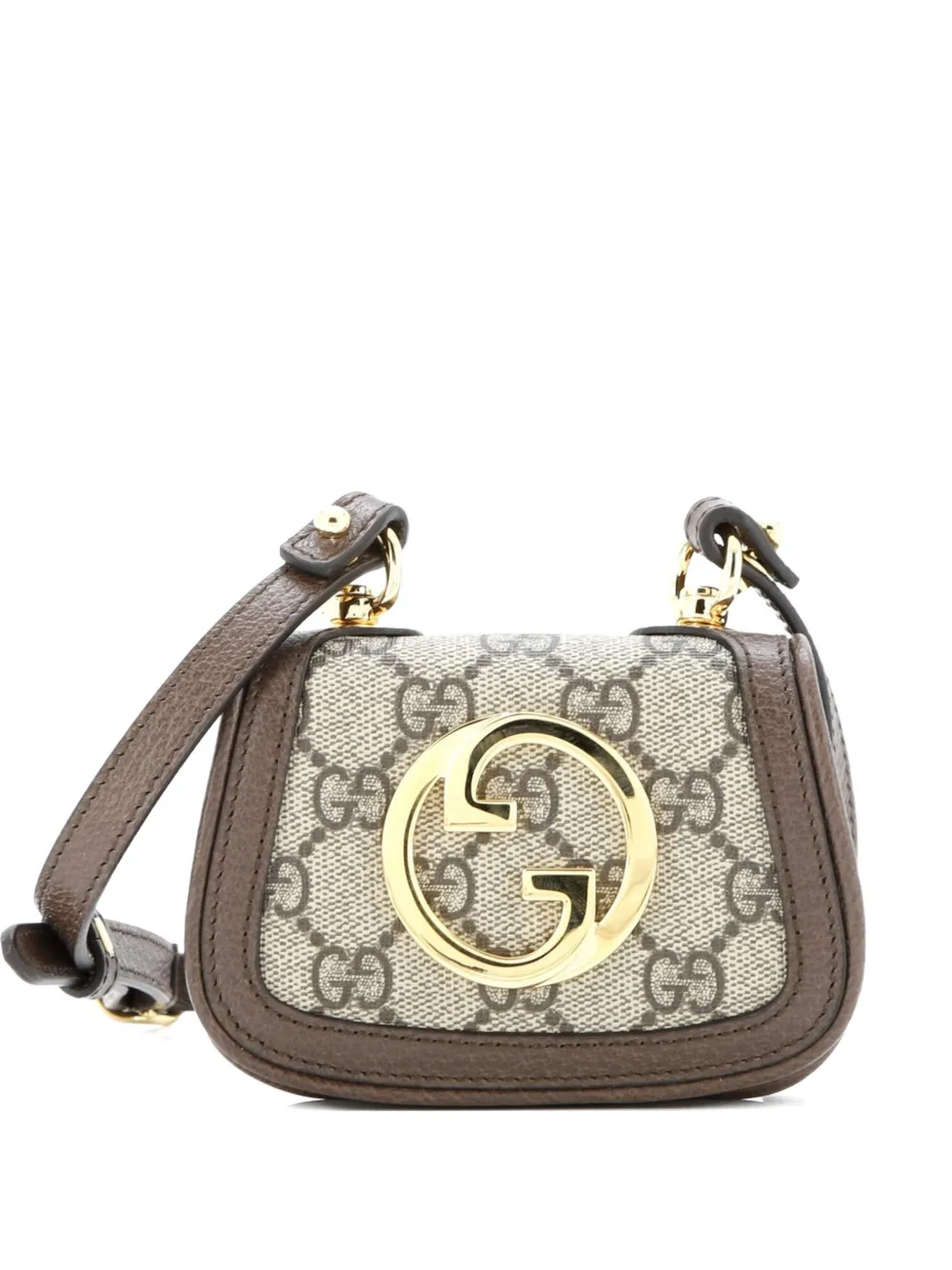 Gucci Pre-Owned Blondie NM Card Case Wallet with Strap GG Coated Canvas crossbody bag - Marrone