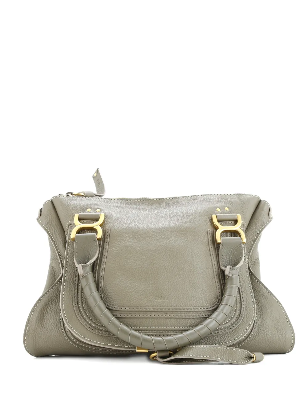 Chloé Pre-Owned Marcie Leather Medium shoulder bag - Verde