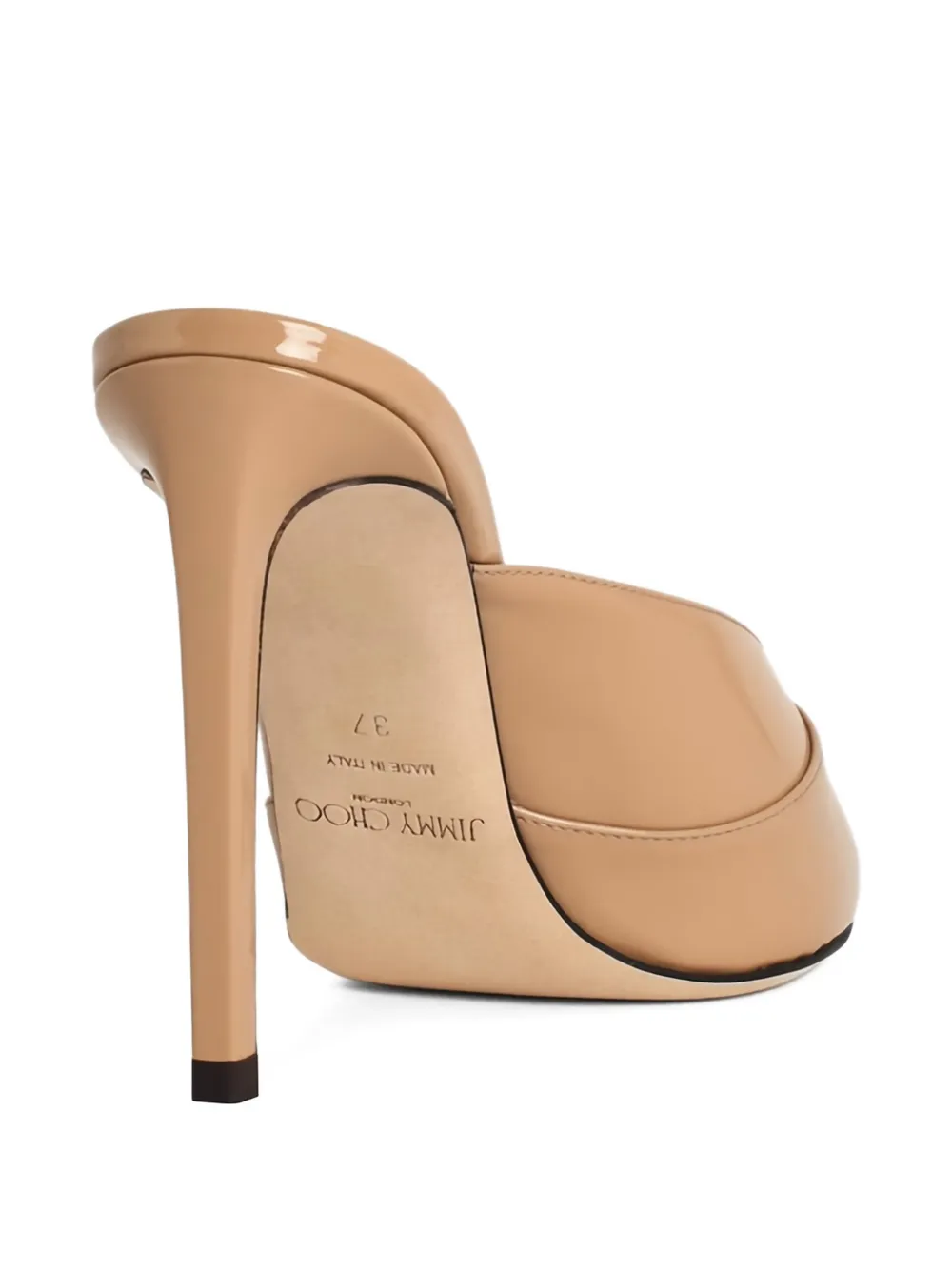 Jimmy Choo Brigitte overlappende stiletto sandalen Beige