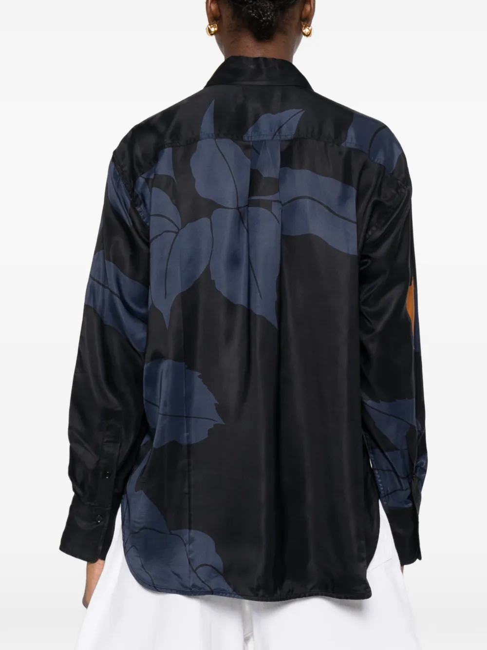 Victoria Beckham Blouse met bloemenprint Blauw