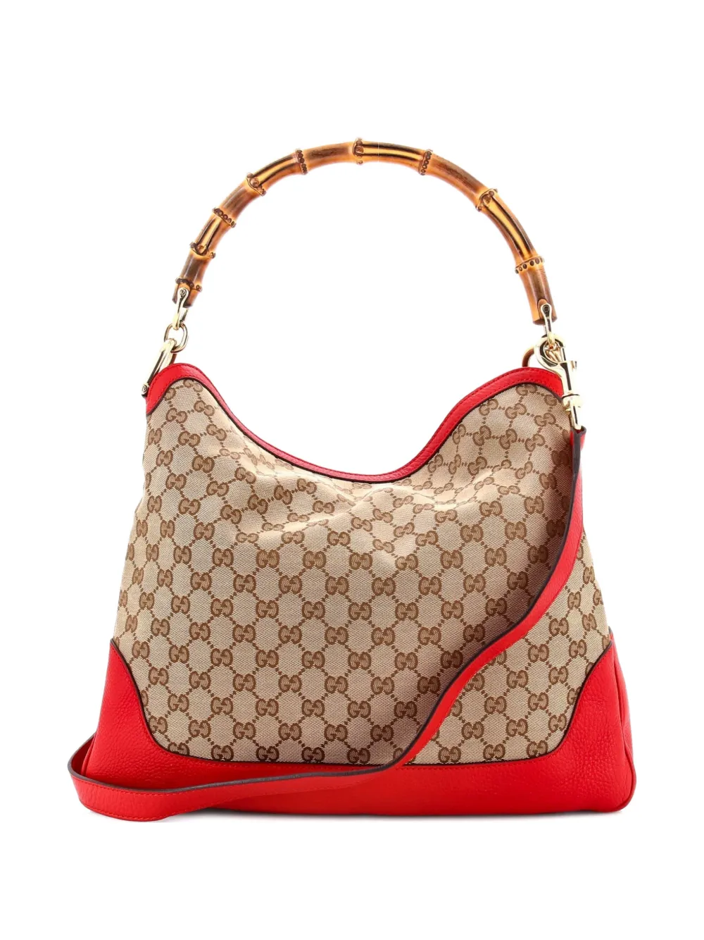 Gucci Pre-Owned Diana Bamboo Shoulder Bag GG Canvas Medium hobo bag - Marrone