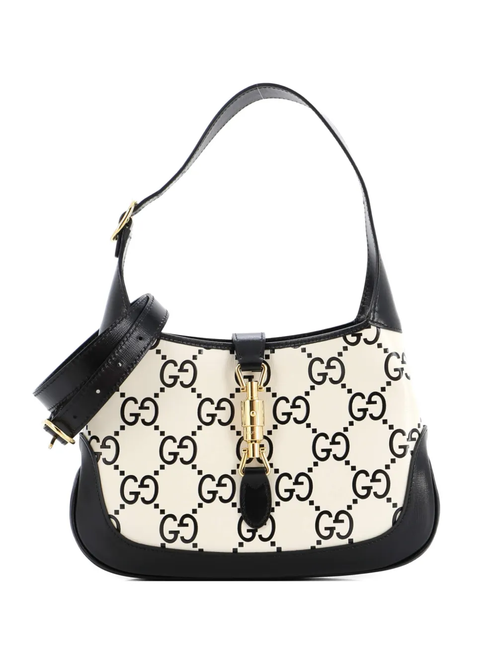 Gucci Pre-Owned Jackie 1961 GG Embossed Leather Small hobo bag - Nero