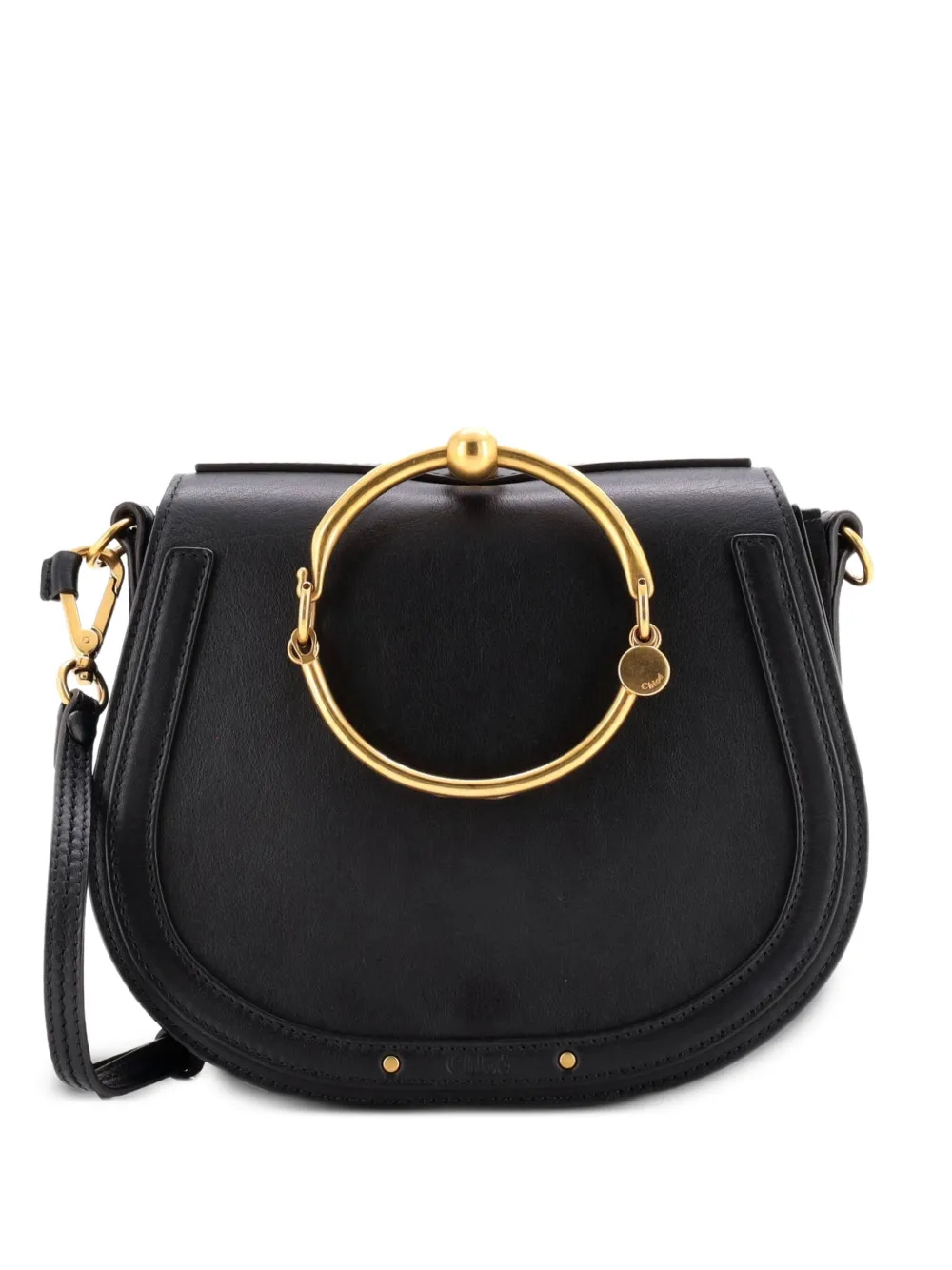 Chloé Pre-Owned Nile Leather Medium crossbody bag - Nero