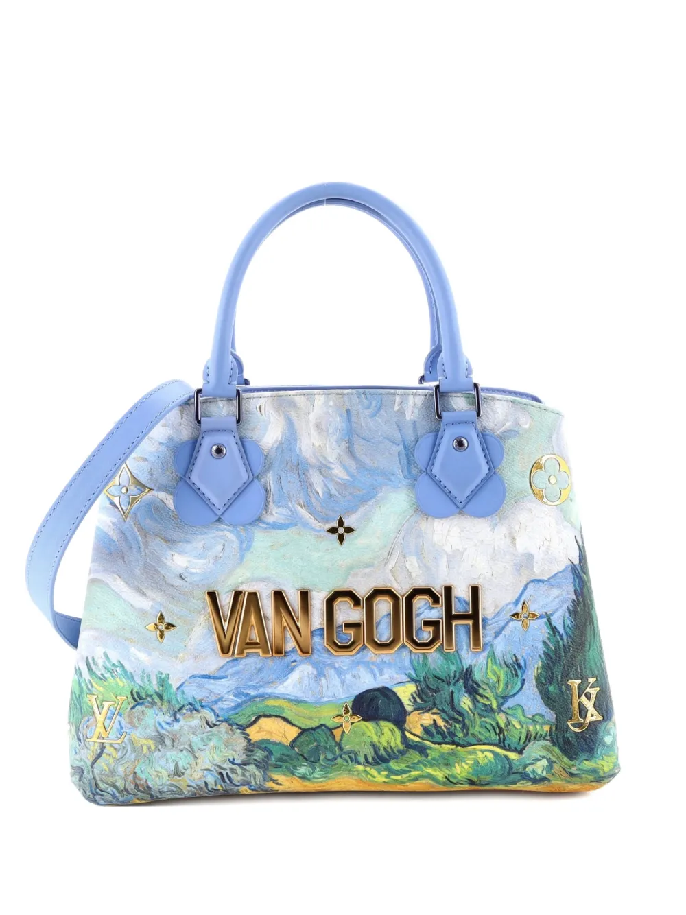 Louis Vuitton Pre-Owned Montaigne Handbag Limited Edition Jeff Koons Van Gogh Print Canvas MM satchel - Multicolore