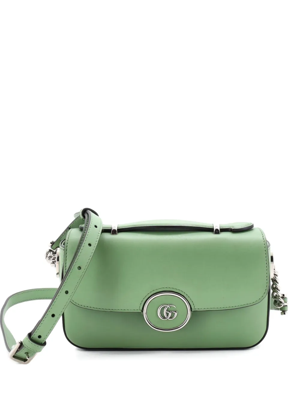 Gucci Pre-Owned Petite GG Flap Shoulder Bag Leather Small crossbody bag - Verde