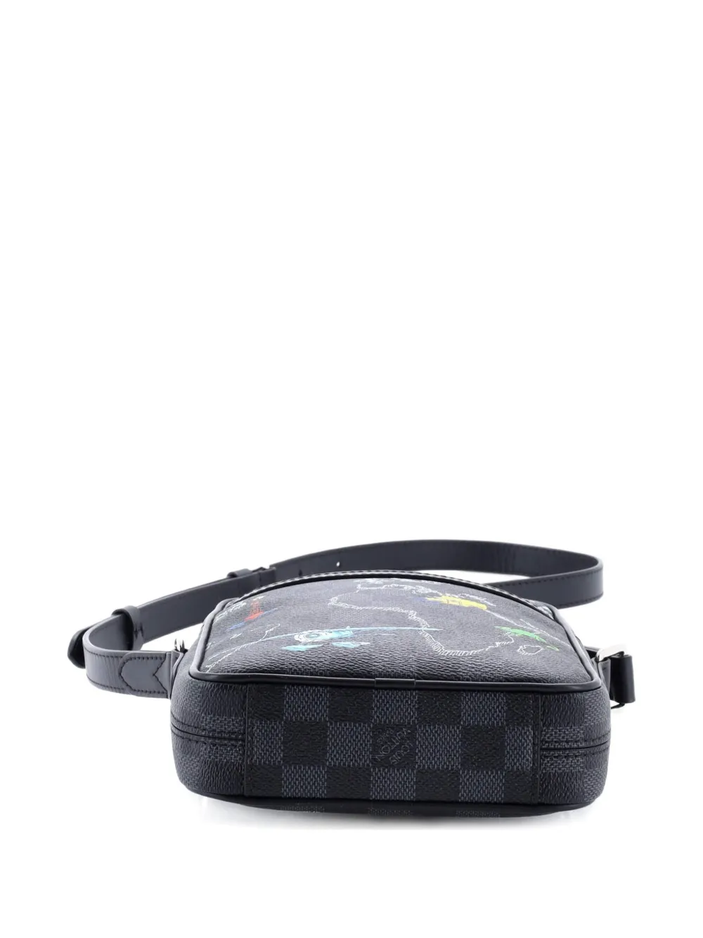 Danube Slim Bag Limited Edition Renaissance Map Damier Graphite Pm Crossbody Bag