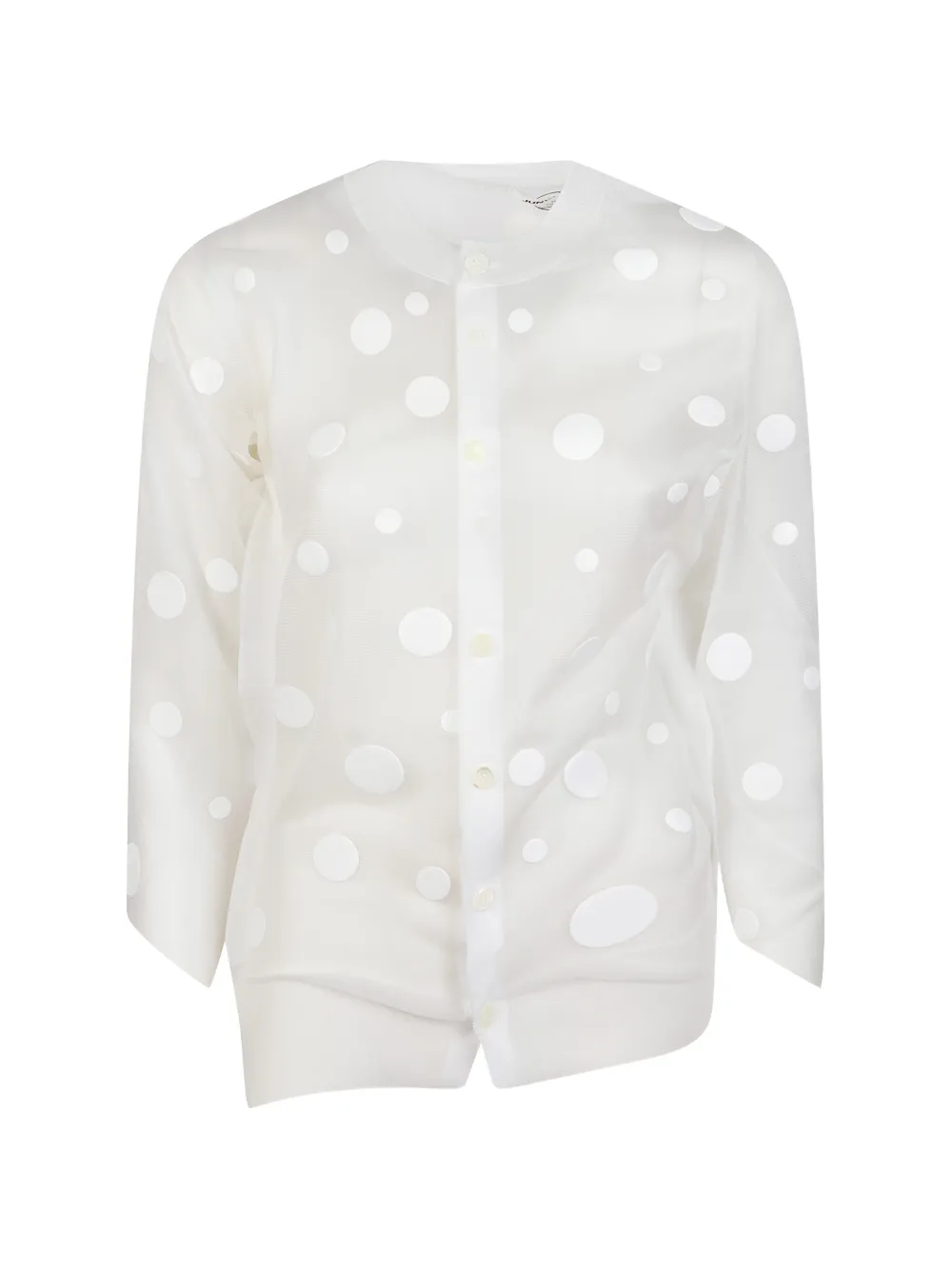 Junya Watanabe polka-dot sheer cardigan - Neutrals
