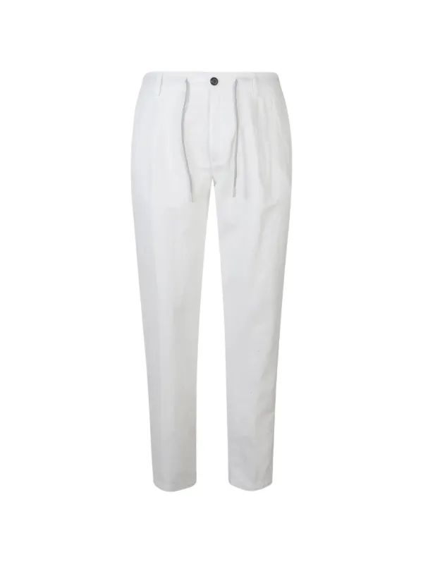 Eleventy Drawstring Trousers in White