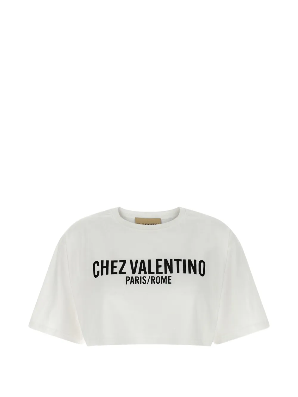 Valentino Garavani cropped print T-shirt - Bianco