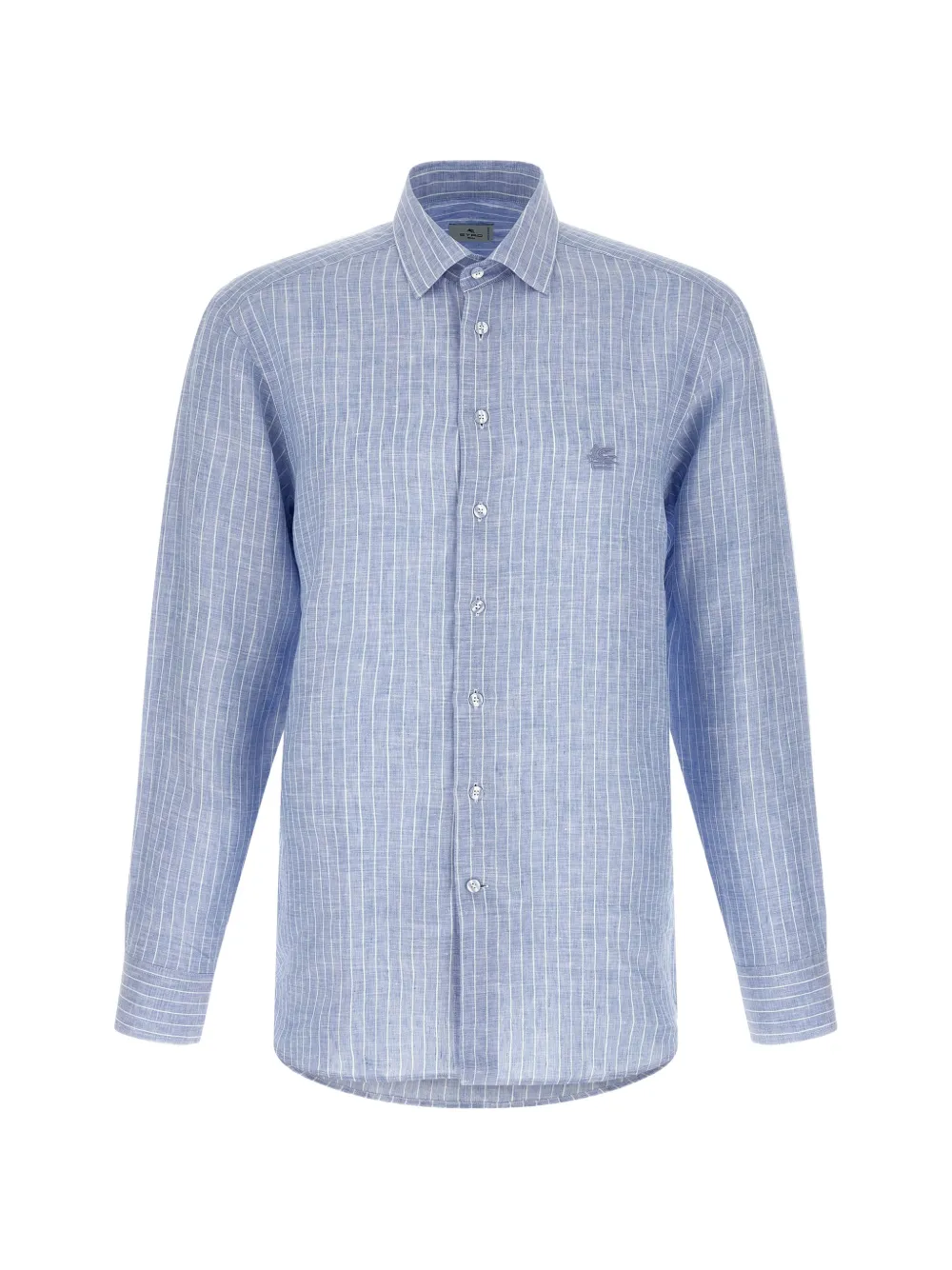 ETRO striped logo-embroidery shirt - Blu