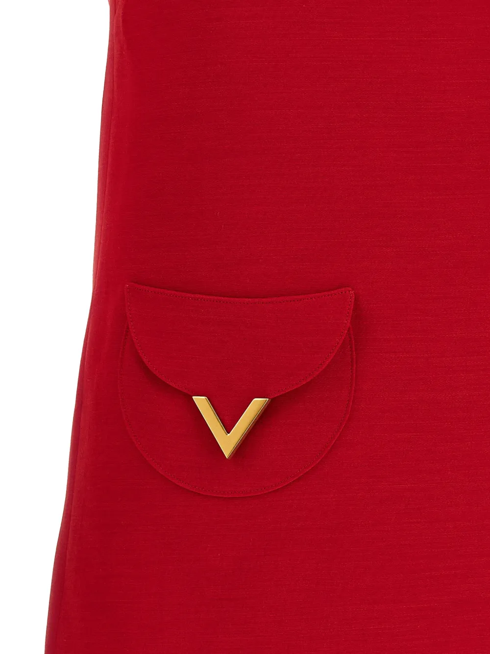 Valentino Garavani Mini-jurk met logodetail Rood