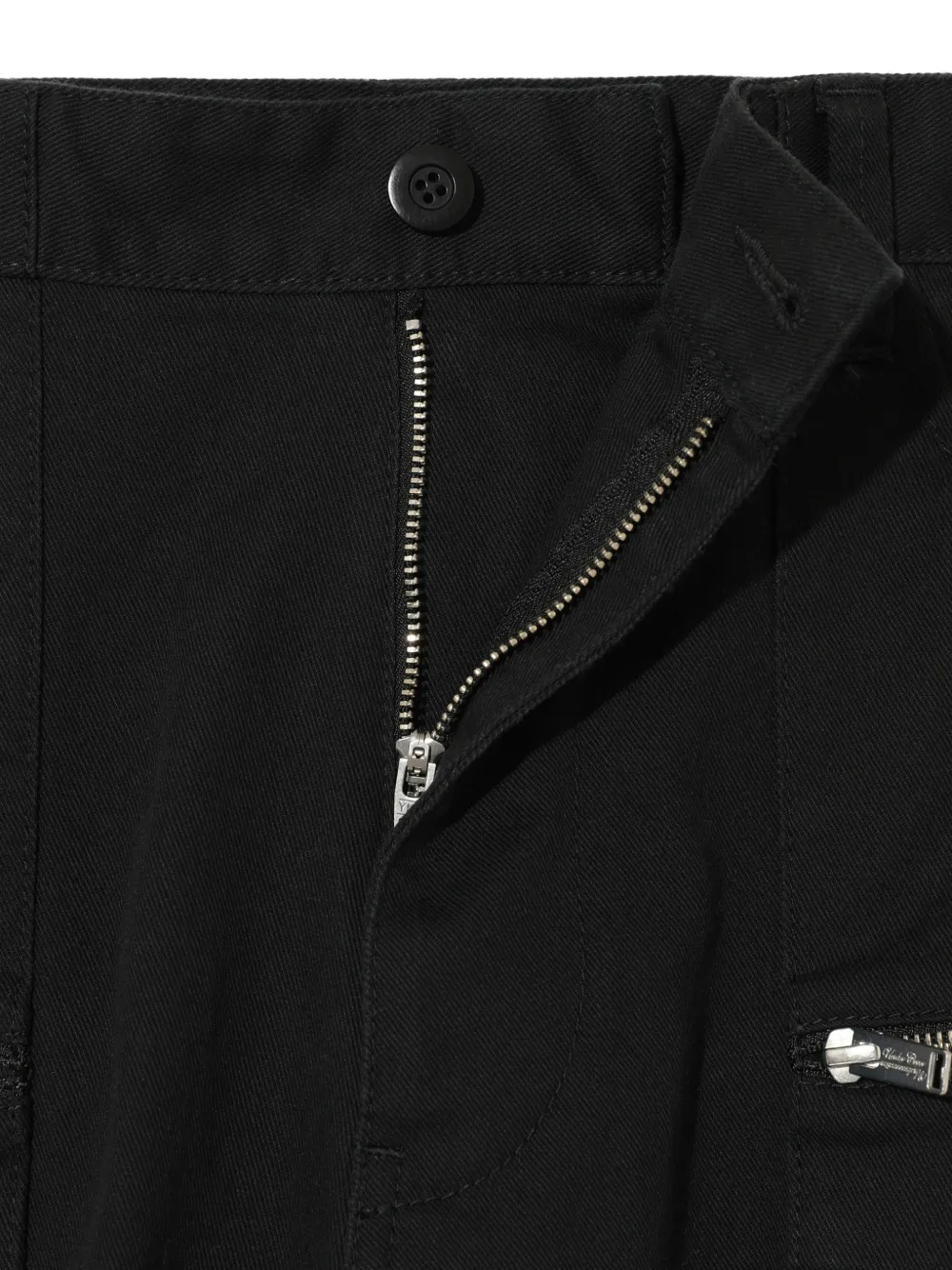Undercover Broek met cargo zak en ritsdetail Zwart