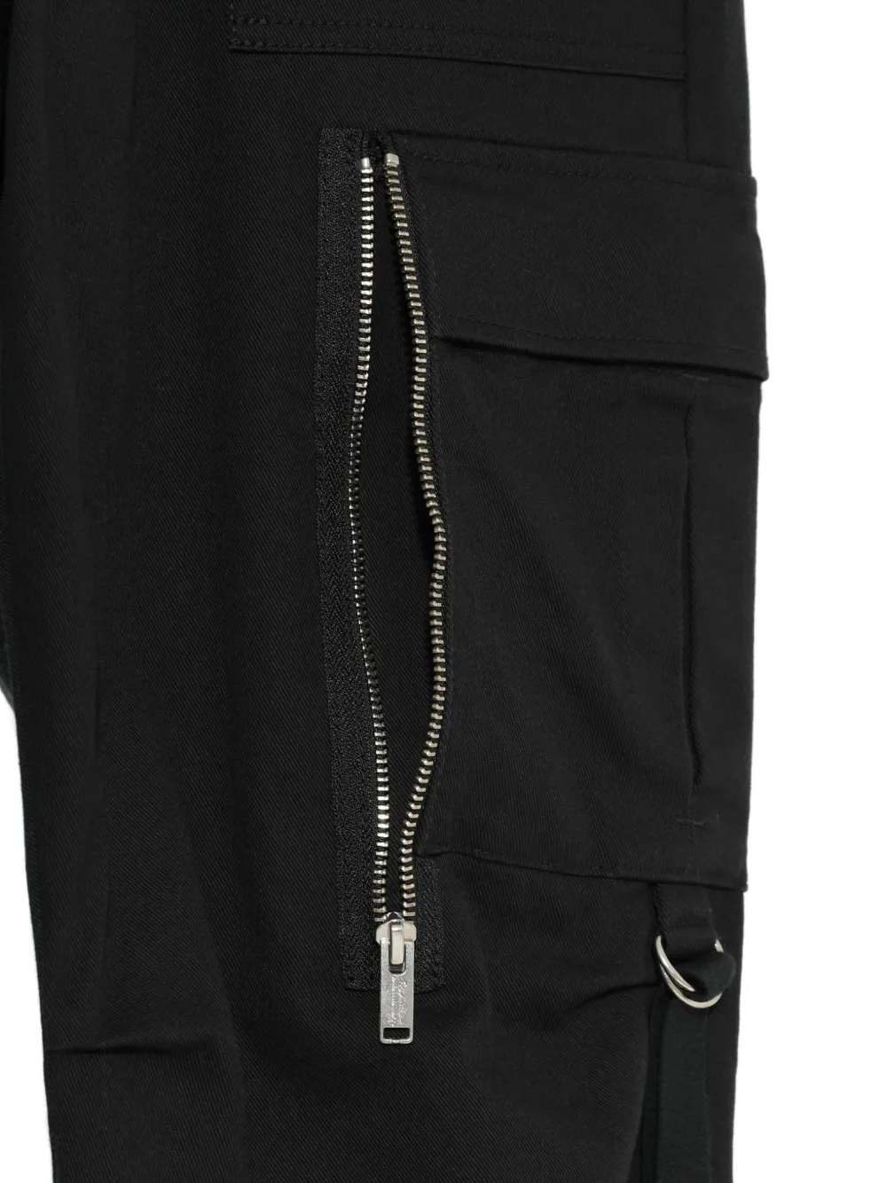 Undercover Broek met cargo zak en ritsdetail Zwart