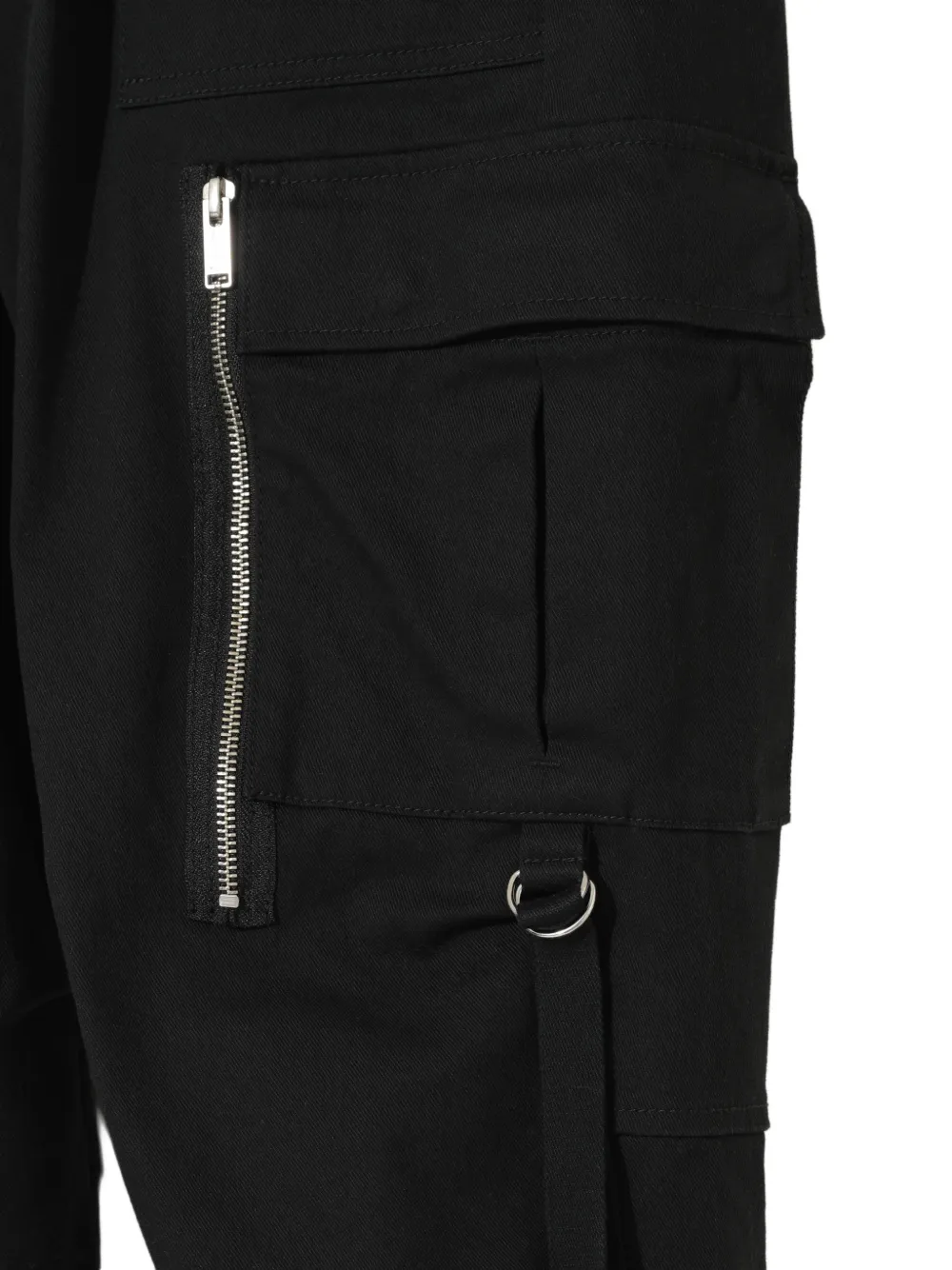 Undercover Broek met cargo zak en ritsdetail Zwart