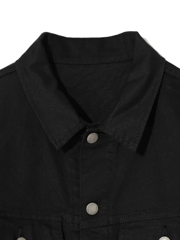Undercover Distressed Cotton Denim Jacket | Black | FARFETCH BH