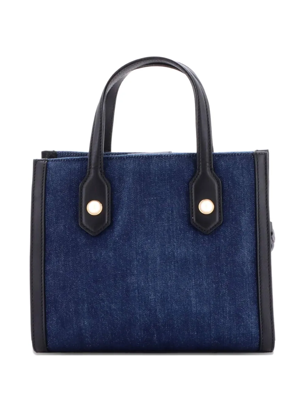 Gucci Pre-Owned Tiger Pearl Embroidered Denim Small tote bag - Blu