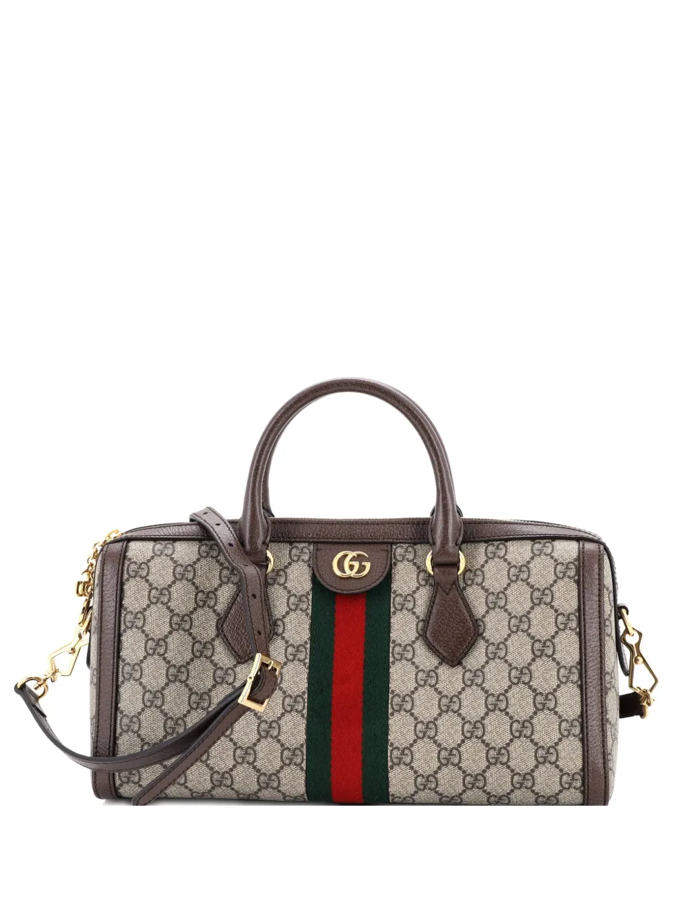 Gucci Pre-Owned Ophidia Boston Bag GG Coated Canvas Medium satchel - Marrone