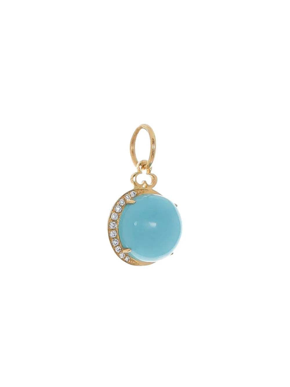  Devon Woodhill Moon Turquoise And Diamond Pendant - Gold 