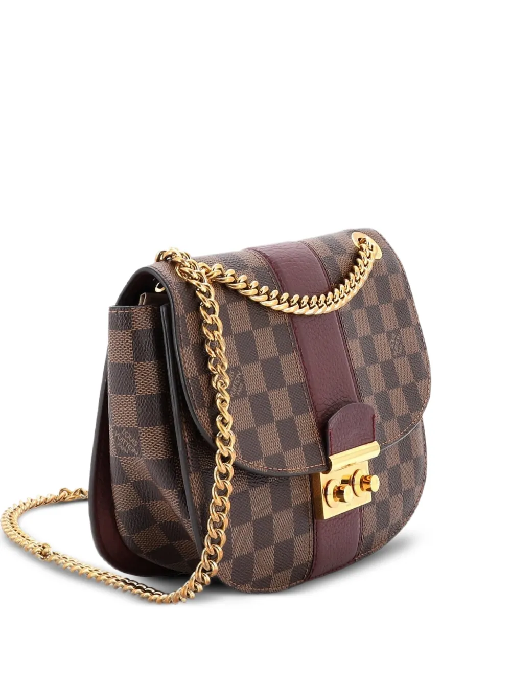 Louis Vuitton Pre-Owned Wight Handbag Damier with Leather shoulder bag - Marrone