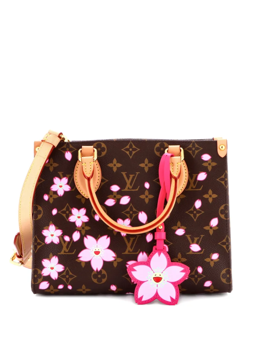 Louis Vuitton Pre-Owned x Takashi Murakami OnTheGo Limited Edition Cherry Blossom Monogram PM tote bag - Marrone