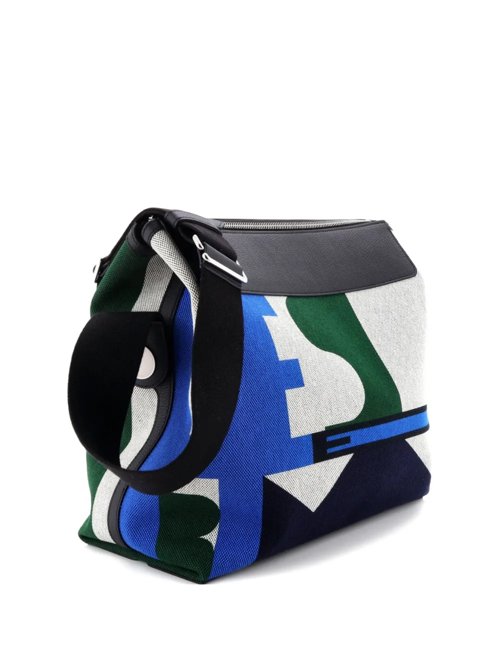 Hermès Pre-Owned R.M.S 12H Bag Pacific Printed Toile and Leather crossbody bag - Nero