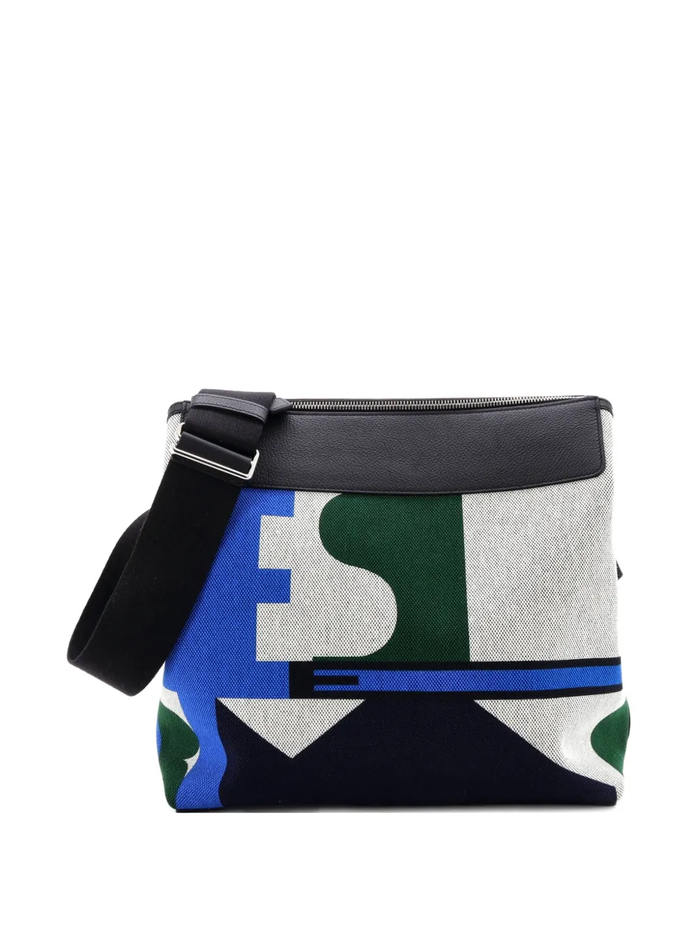 Hermès Pre-Owned R.M.S 12H Bag Pacific Printed Toile and Leather crossbody bag - Nero