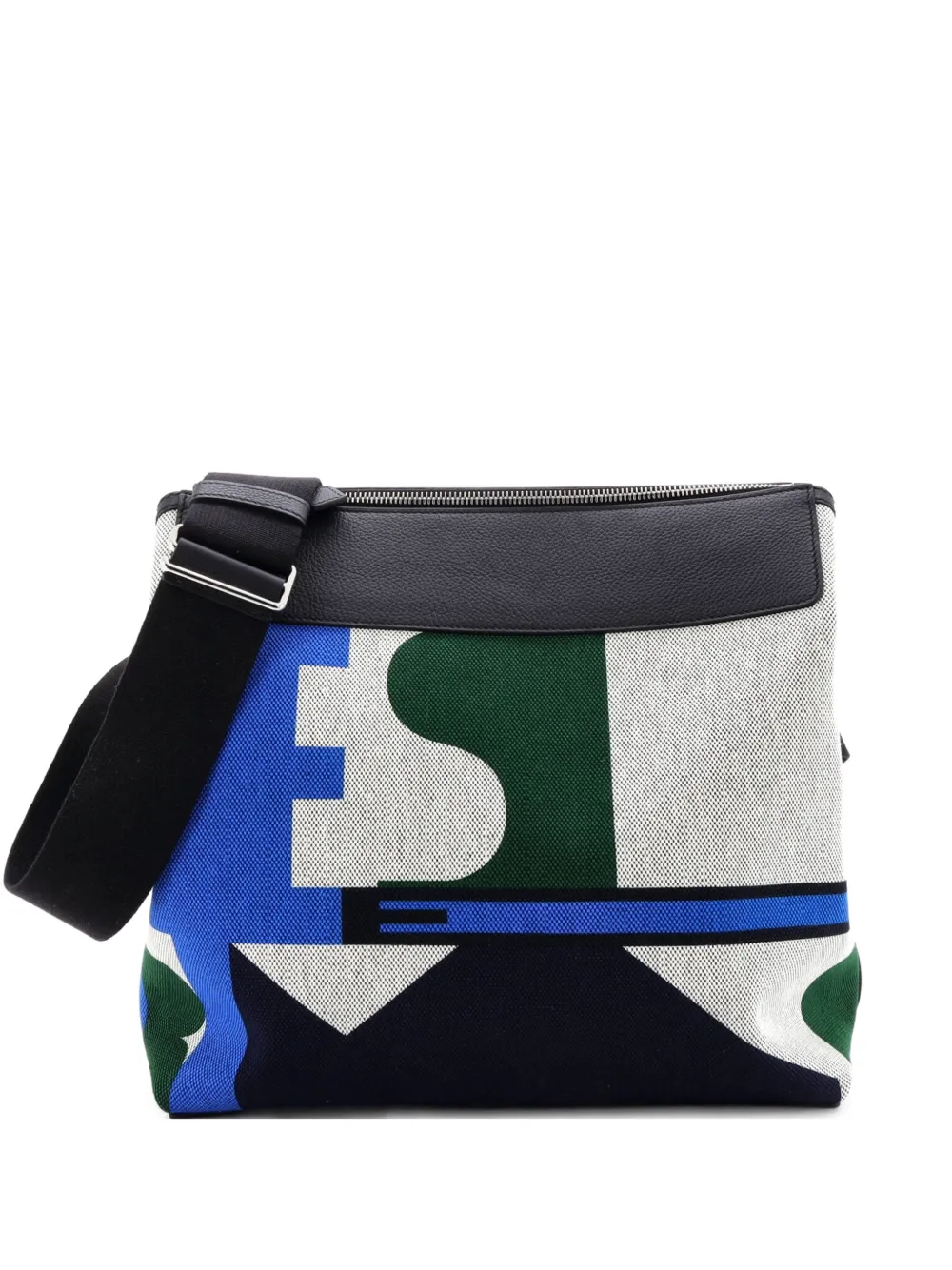 Hermès Pre-Owned R.M.S 12H Bag Pacific Printed Toile and Leather crossbody bag - Nero