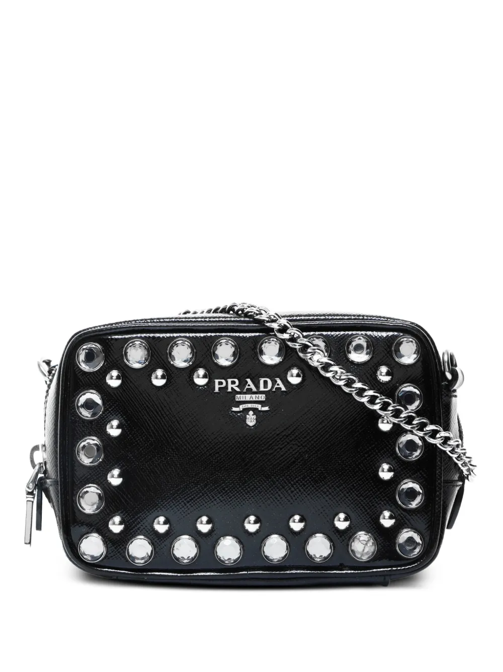 Prada Pre-Owned 2010s mini Camera studs shoulder bag - Nero