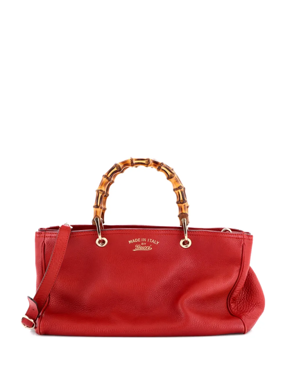 Gucci Pre-Owned Bamboo Shopper Leather Medium tote bag - Rosso