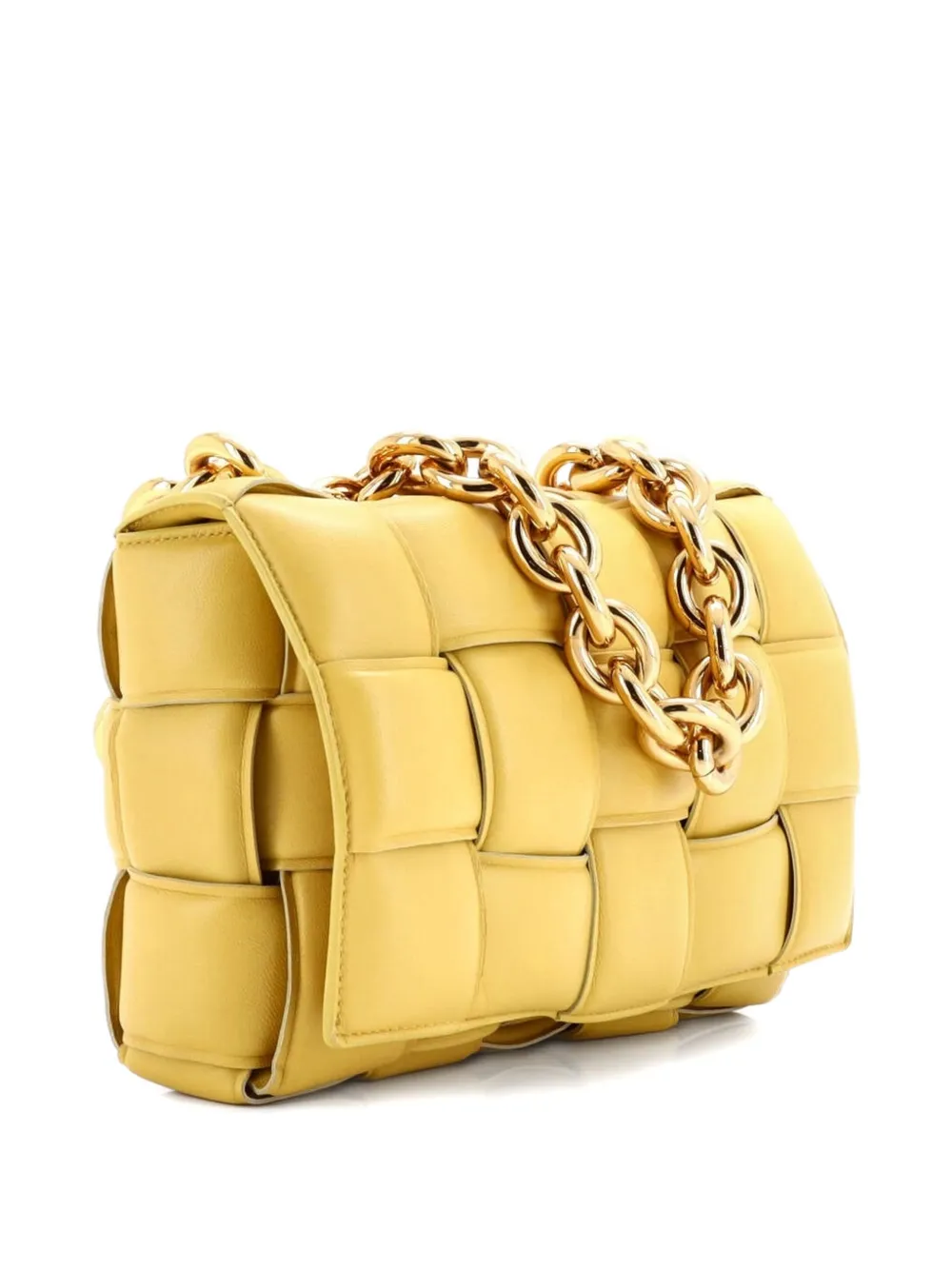 Cassette Chain Padded Maxi Intrecciato Leather Crossbody Bag