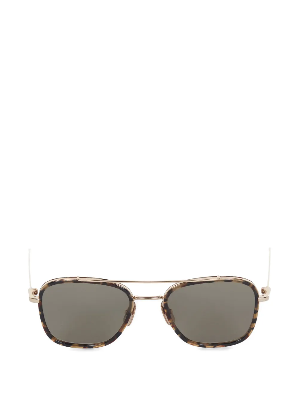 Thom Browne Eyewear tortoiseshell-effect geometric-frame sunglasses
