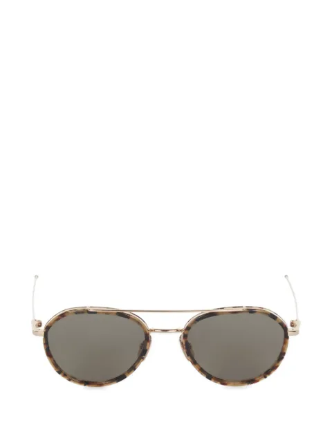 Thom Browne Eyewear tortoiseshell-effect round-frame sunglasses