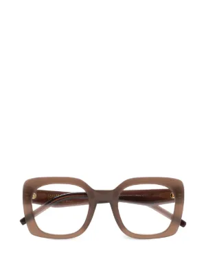 Lunettes De Vue Carrées Rétro Rouge Translucide Kaleos - Modèle Kingsleigh 3 - Acétate - Neuf Étiqueté