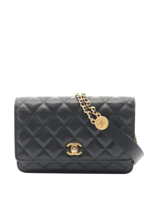 CHANEL Pre-Owned 2021-2026 CC Quilted Lambskin Wallet On Chain crossbody bag