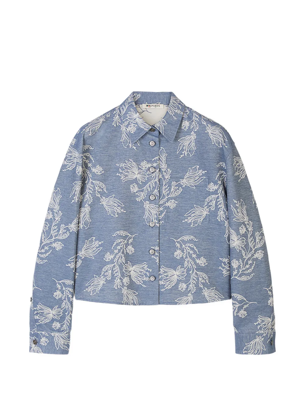 Ports 1961 floral-embroidered jacket - Blu