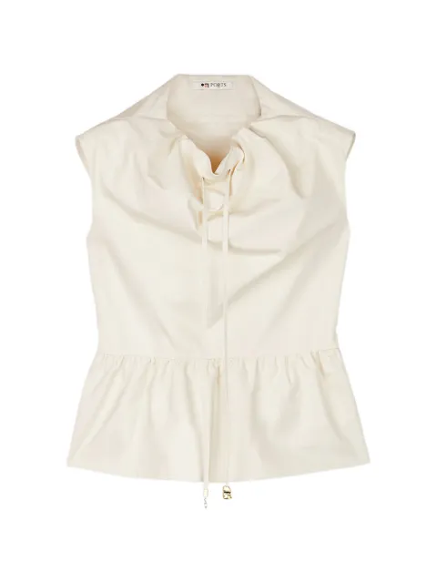 Ports 1961 draped peplum top