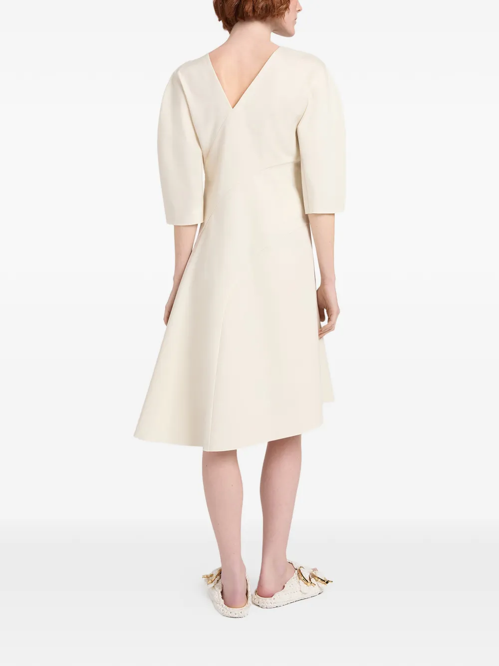 Ports 1961 Jurk met asymmetrische vlakken Beige