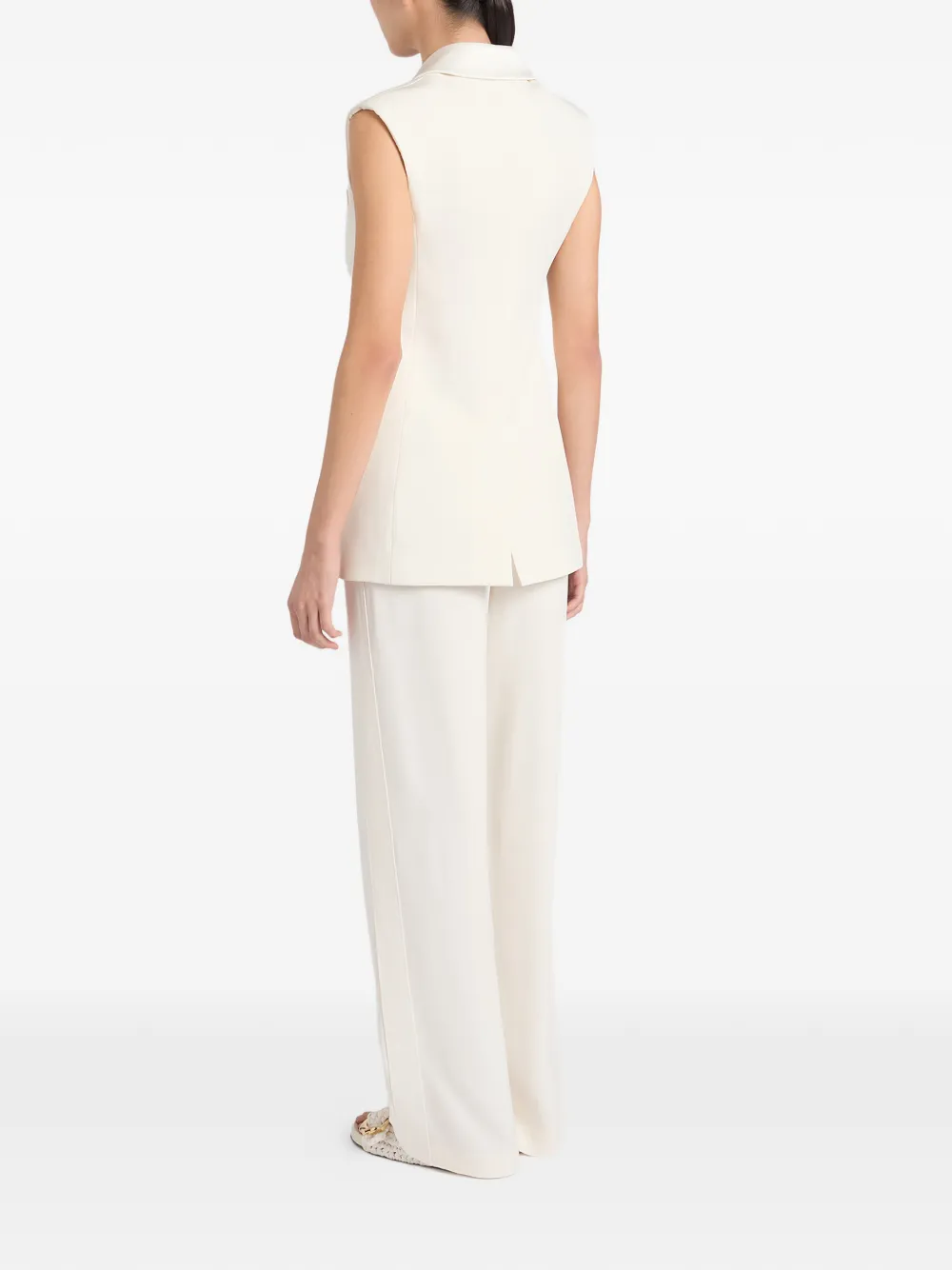  Ports 1961 Shawl-collar Sleeveless Blazer - Neutrals 