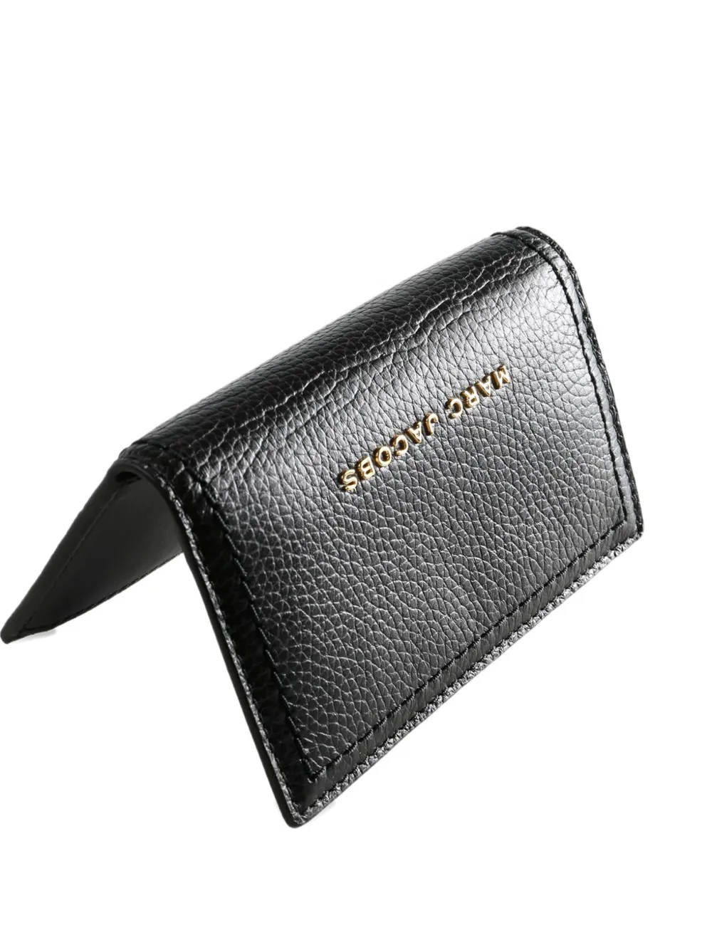 Marc Jacobs Logo-detail Leather Card Holder In Black