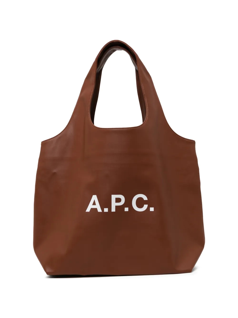A.P.C. Borsa tote con logo - Marrone