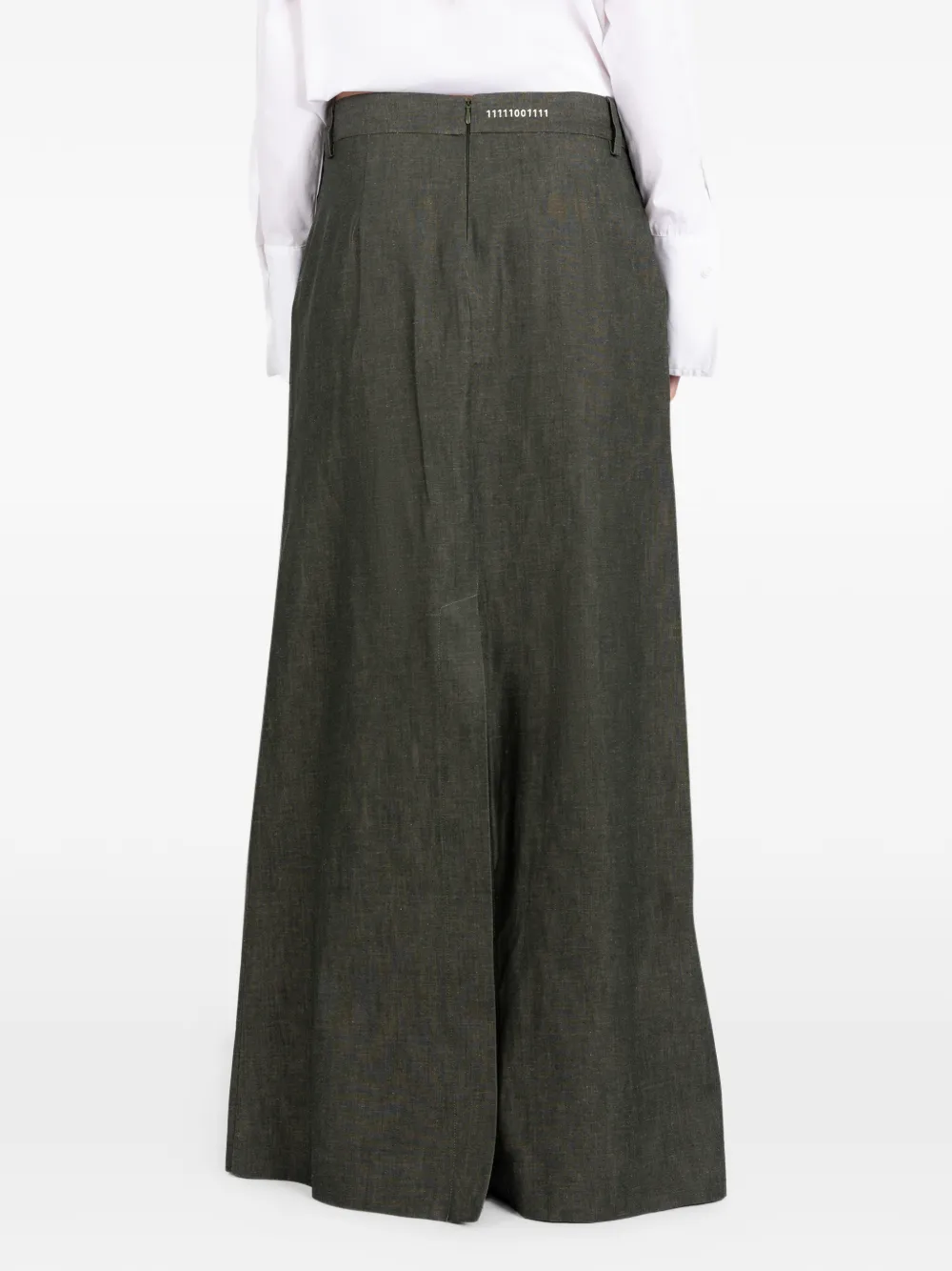 Société Anonyme Victoria maxi-rok met split Groen