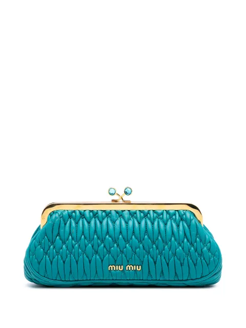 Miu Miu Pre-Owned 2010-2020 Matelasse Nappa Kiss Lock Frame clutch bag